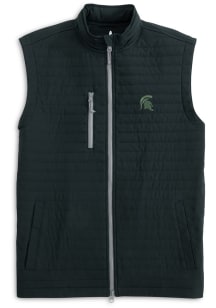 Johnnie O Michigan State Spartans Mens Black Crosswind Sleeveless Jacket