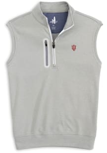 Johnnie O Indiana Hoosiers Mens Grey Denny Melange Sleeveless Jacket