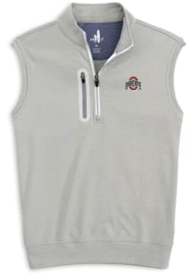 Johnnie O Ohio State Buckeyes Mens Grey Denny Melange Sleeveless Jacket