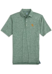 Johnnie O Baylor Bears Mens Green Huron Heathered Short Sleeve Fashion Polo