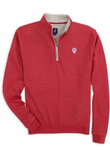 Johnnie O Indiana Hoosiers Mens Crimson Sully Long Sleeve Qtr Zip Pullover