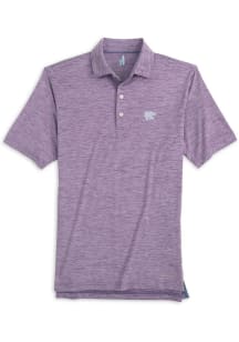 Johnnie O K-State Wildcats Mens Purple Huron Heathered Short Sleeve Fashion Polo