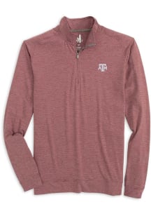 Johnnie O Texas A&M Aggies Mens Maroon Vaughn Long Sleeve Qtr Zip Pullover