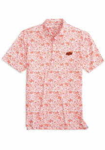 Johnnie O Oklahoma State Cowboys Mens Orange Tailgater 2.0 All Over Print Short Sleeve Fashion Pol..