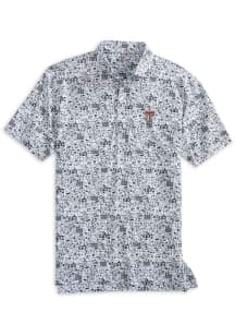 Johnnie O Texas Tech Red Raiders Mens Black Tailgater 2.0 All Over Print Short Sleeve Fashion Polo