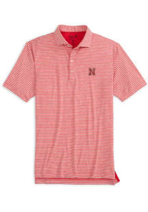 Johnnie O Nebraska Cornhuskers Mens Red Clipper Short Sleeve Fashion Polo