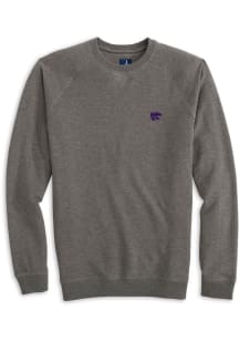Johnnie O K-State Wildcats Mens Grey Freeman Long Sleeve Crew Sweatshrt
