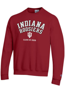Champion Indiana Hoosiers Mens Crimson Class of 2026 Long Sleeve Crew Sweatshirt