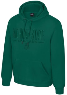 Colosseum Michigan State Spartans Mens Green Mikey Tonal Long Sleeve Hoodie