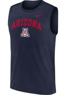 Nike Arizona Wildcats Mens Navy Blue Legend Arch Primetime Short Sleeve Tank Top