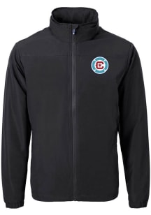 Cutter and Buck Chicago Fire Mens Black Charter Eco Light Weight Jacket
