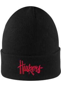 LogoFit Nebraska Cornhuskers Black South Pole Mens Knit Hat
