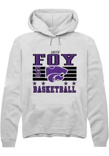 Aniya’ Foy K-State Wildcats Mens White NIL Striped Player Hood
