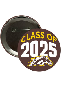Western Michigan Broncos 3" Class of 2025 Button - Brown