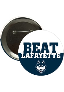 UConn Huskies BEAT Lafayette 3in Button - Navy Blue