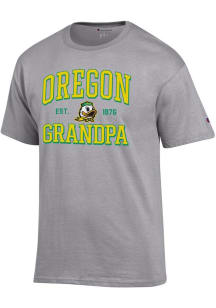Champion Oregon Ducks Grey Est. Date Grandpa Jersey Short Sleeve T Shirt