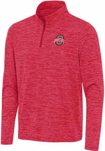 Antigua Ohio State Buckeyes Mens Red Eternal Long Sleeve Qtr Zip Pullover
