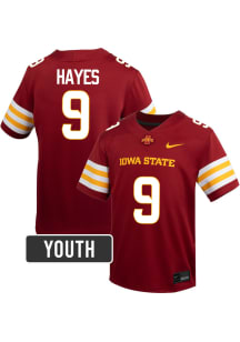 Omari Hayes Iowa State Cyclones Youth Cardinal Red Nike NIL Name And Number Football Jersey