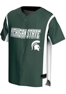 ProSphere Michigan State Spartans Mens Green Rival Design Baseball Jersey