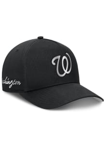 Nike Washington Nationals Metallic Logo UV A-Frame Adjustable Hat - Black