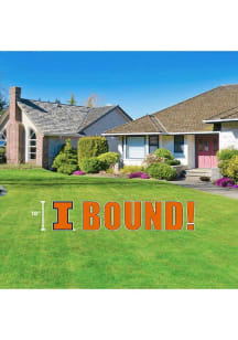 Illinois Fighting Illini Large Bound Yard Sign - Orange