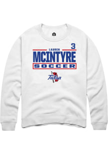 Lauren McIntyre Tulsa Golden Hurricane Mens White NIL Stacked Box Player Crew