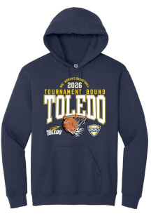 Summit Sportswear Toledo Rockets Mens Navy Blue MAC 2026 WBB Tournament Bound Long Sleeve Hoodie