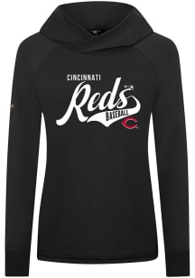 Levelwear Cincinnati Reds Womens Black Slender Glide Pullover