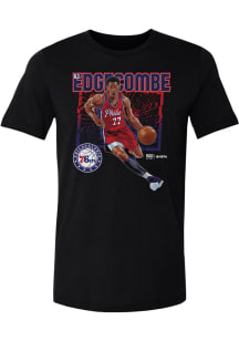 VJ Edgecombe Philadelphia 76ers Black Shattered Short Sleeve Fashion Player T Shirt