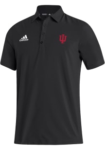 Adidas Indiana Hoosiers Mens Black Stadium Short Sleeve Polo