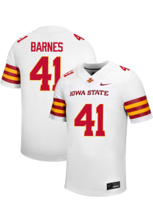 Rylan Barnes  Nike Iowa State Cyclones White NIL Name And Number Football Jersey
