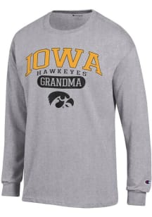 Champion Iowa Hawkeyes Grey Pill Box Grandma Jersey Long Sleeve T Shirt