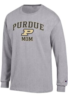 Champion Purdue Boilermakers Grey Mom Jersey Long Sleeve T Shirt