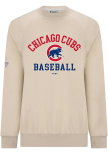 Levelwear Chicago Cubs Mens Tan Connect Limelight Long Sleeve Crew Sweatshirt