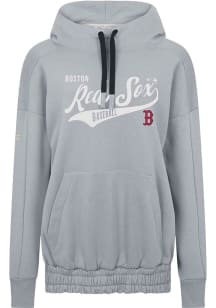 Levelwear Boston Red Sox Womens Grey Waterfall Glide Hooded Sweatshirt