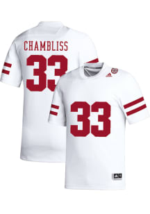 Owen Chambliss   Nebraska Cornhuskers White NIL Name And Number Football Jersey