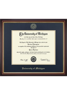 Michigan Wolverines Embossed Regency Gold Diploma Frame - Navy Blue
