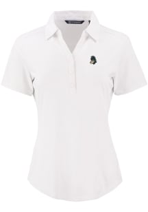 Cutter and Buck Michigan State Spartans Womens White Vault Forge Eco Polo Short Sleeve Polo Shirt