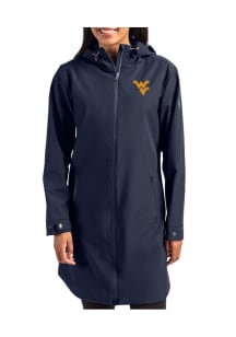 Cutter and Buck West Virginia Mountaineers Womens Navy Blue Camano Light Weight Jacket