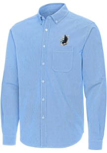 Antigua Minnesota United FC Mens Light Blue Porter Long Sleeve Dress Shirt