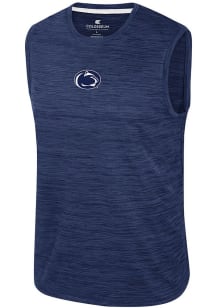 Colosseum Penn State Nittany Lions Mens Navy Blue Stilgar Short Sleeve Tank Top