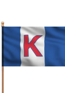 Kansas Jayhawks 3x5 Blue and White Applique Flag