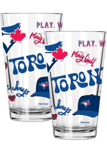 Toronto Blue Jays Loco 2 Pack 16oz Pint Glass -