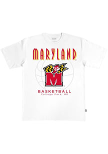 SLAM Maryland Terrapins White Basketball Short Sleeve Fashion T Shirt