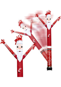 Cincinnati Bearcats Black Outdoor Inflatable Santa team color and team logo