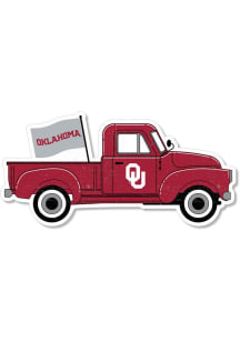 Oklahoma Sooners 2" Truck Dizzler Stickers - Crimson