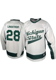 Genuine Collective Cayden Lindstrom Michigan State Spartans Mens White NIL Hockey Jersey