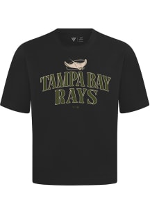 Levelwear Tampa Bay Rays Black Signature Knit Stencil Arch AR Short Sleeve Fashion T Shirt