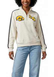Iowa Hawkeyes Womens White Varsity Qtr Zip
