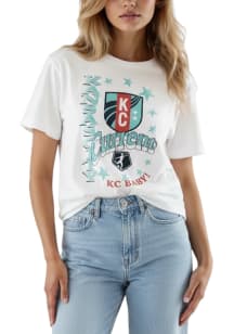 KC Current Womens White Tailored Short Sleeve T-Shirt
